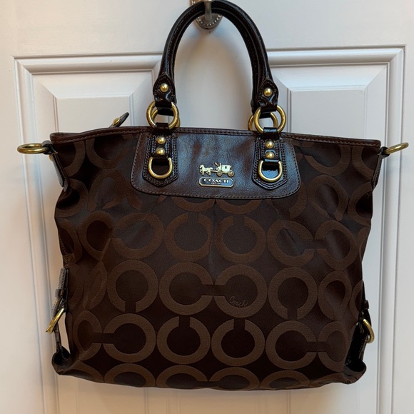 Coach Dark Brown Signature Tote - Picture 1 of 15
